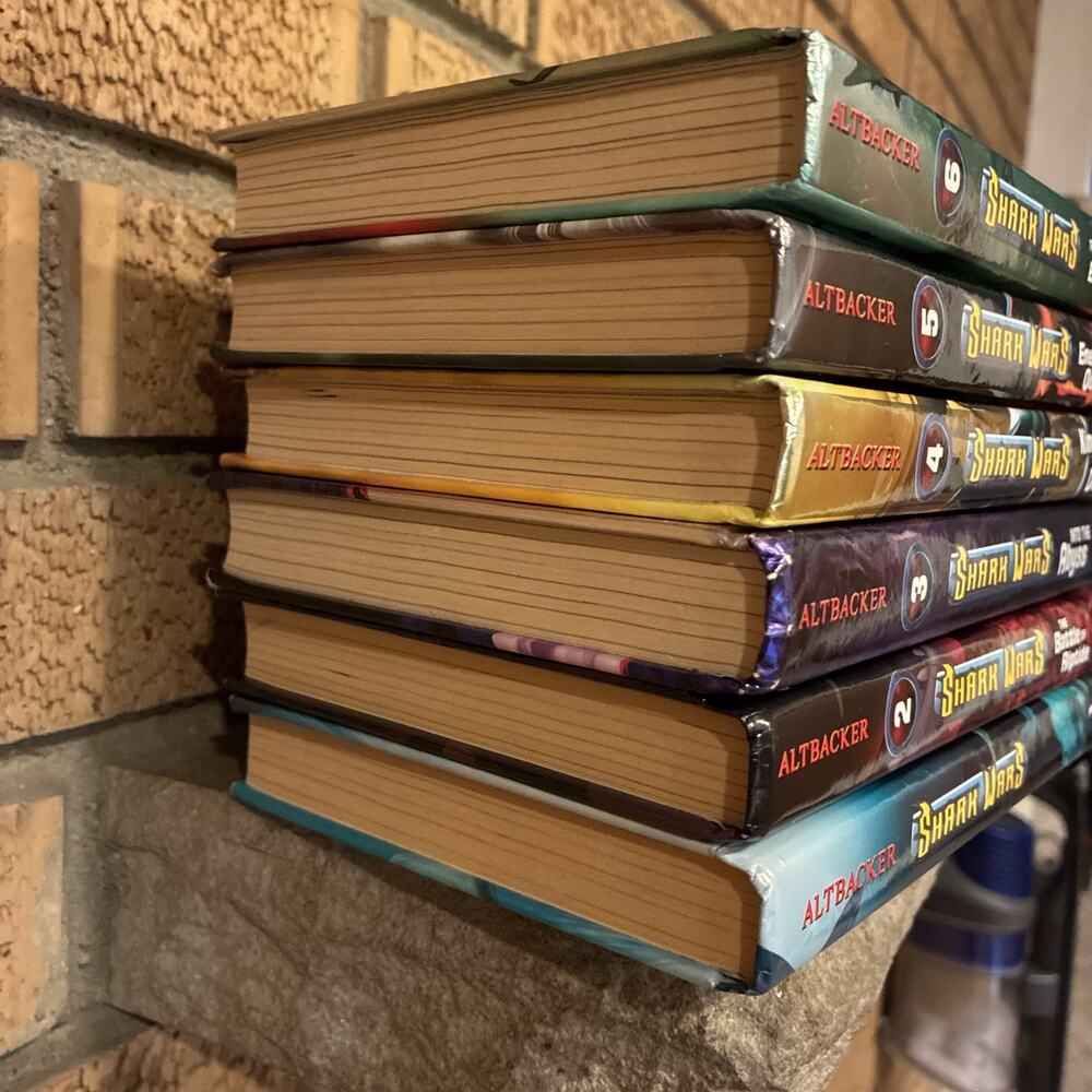 Lot of 6 (Vols. 1-6) of Shark Wars Book Series by EJ Altbacker Hardcover - Picture 2 of 2